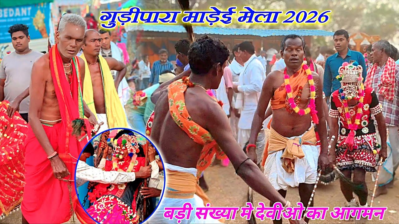 Gudipara Madei Mela 2026 🙏 💯 से अधिक संख्या में देवी देवताओं का आगमन Full Video 🎡 ( 4k HD Video 🎶 )