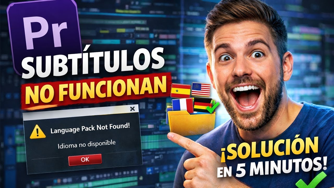¡¡SOLUCIÓN!! PREMIERE Pro 2025 NO Genera Subtítulos… Así lo Solucioné en 5 Minutos.