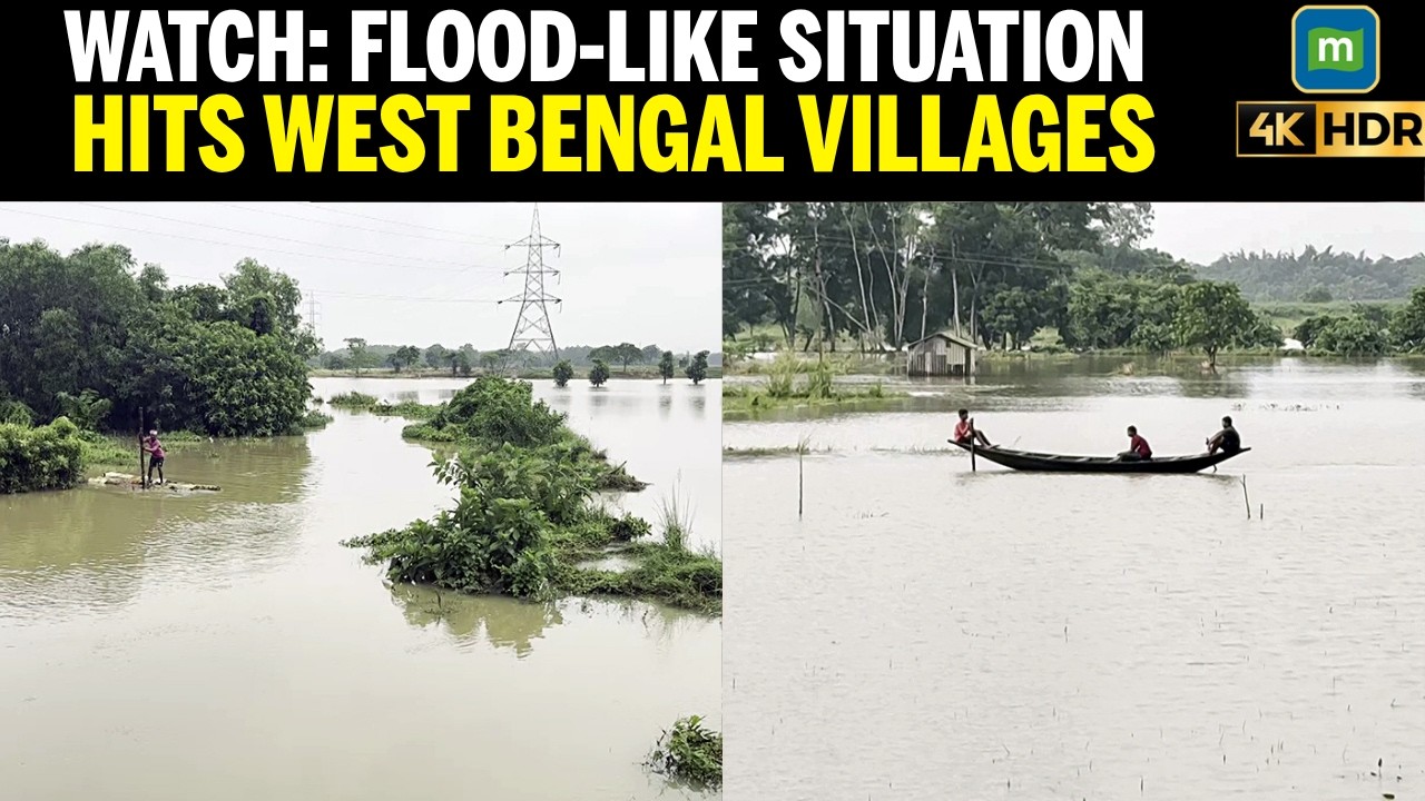 WEST BENGAL FLOODS: KELEGHAI RIVER Overflows, Narayangarh Villages Submerged After Heavy Rain