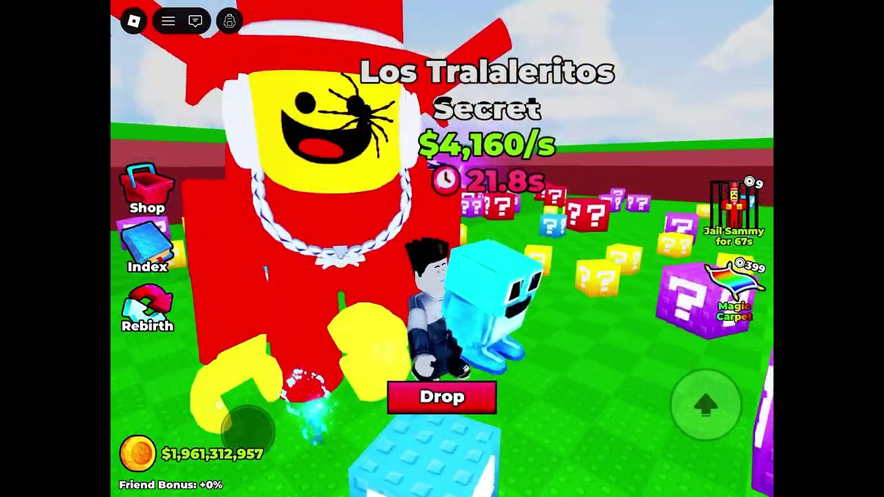 Playing break a lucky block #roblox