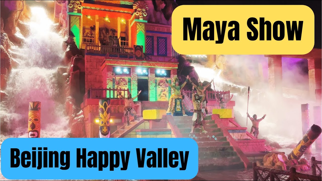 Maya show at Beijing Happy Valley, China | Full entertaining performance 4K POV