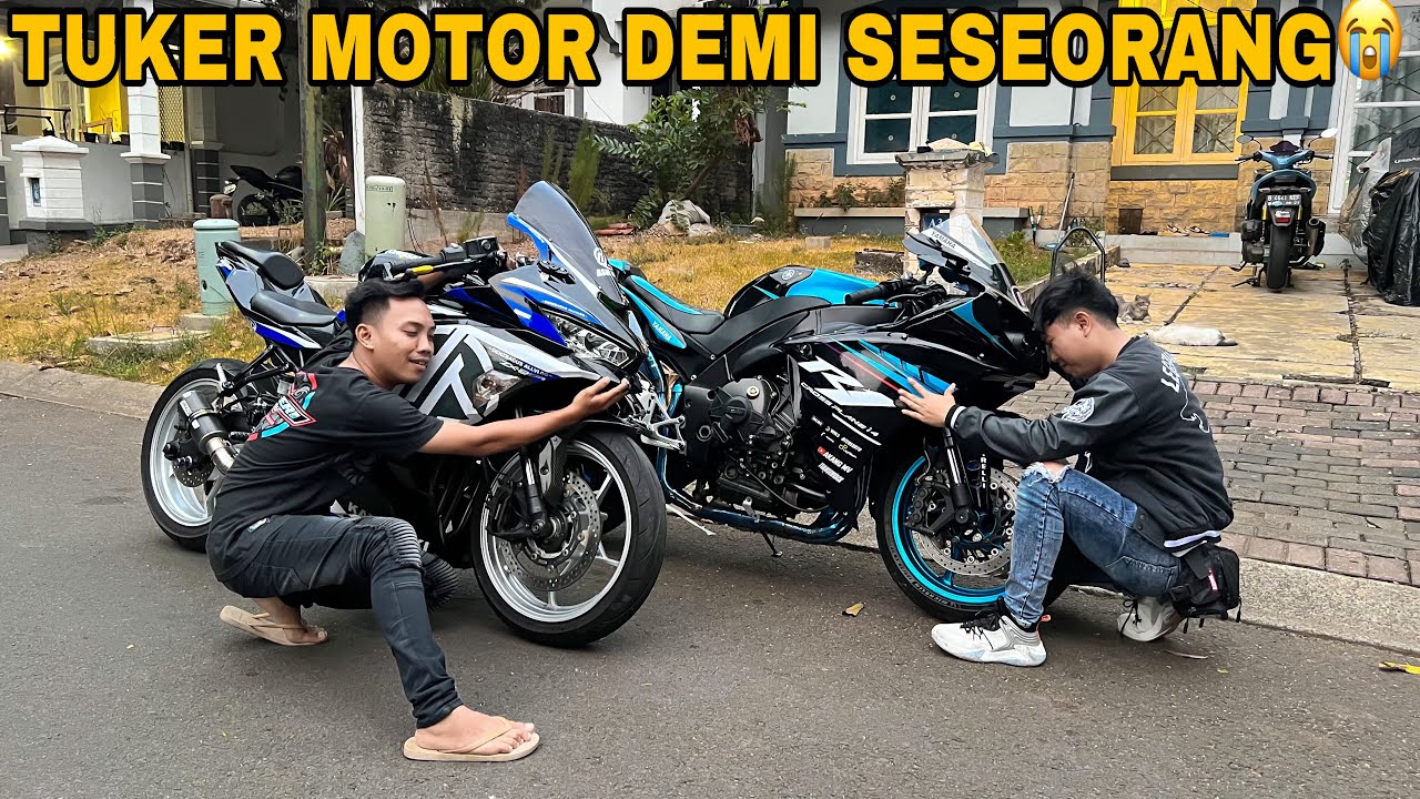 DEMI BISA BONCENG AUL RELA TUKER MOTOR || YAMAHA R1 DAN ZX25R