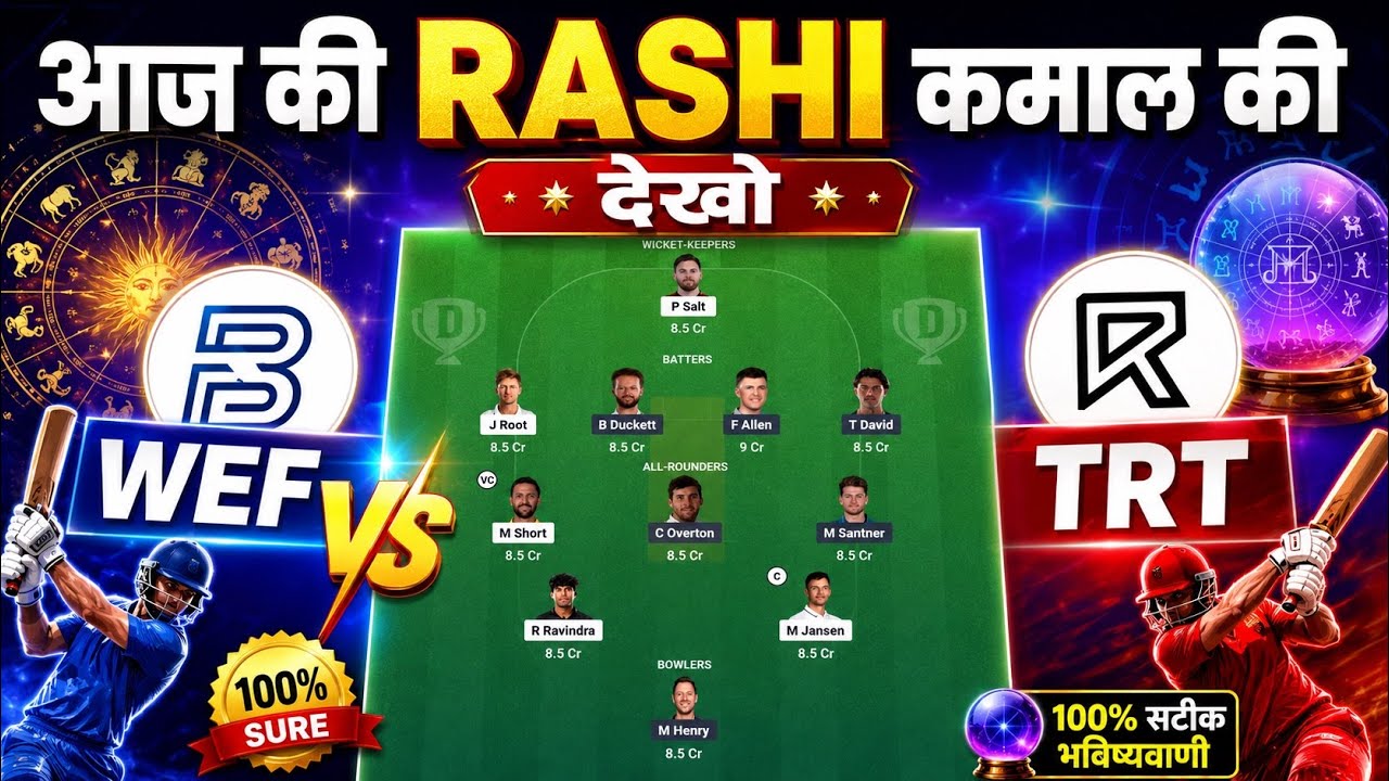 WEF vs TRT dream 11 predictions | Astrology Winner Prediction | GL Team | Fantasy Tips