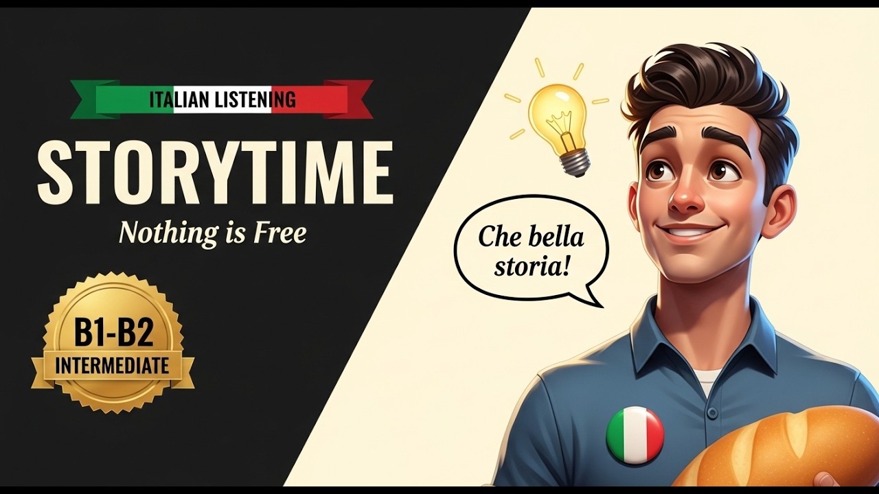 Italian Storytime: Nothing is Free 🥖 | Listening Practice (B1-B2)