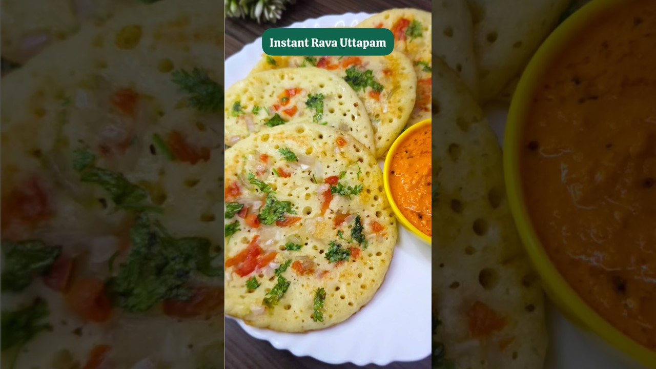 Instant Rava Uttapam Recipe SOUTH INDIAN Breakfast Hack