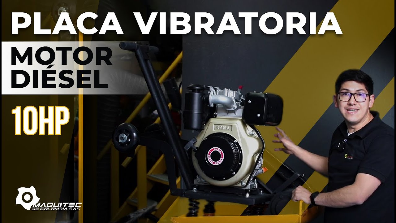 Placa vibratoria nacional con motor Diesel 10 hp - Maquitec