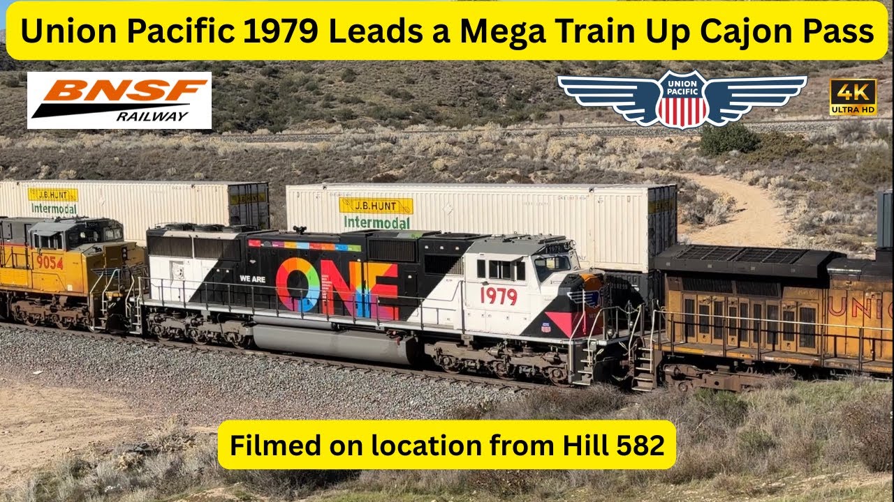 Steel Giants on the Grade: Cajon Pass in Full Power! From Hill 582!