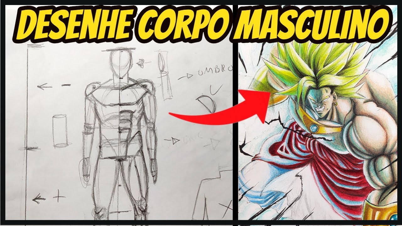 CORPO DE ANIME MASCULINO: como desenhar ESBOÇO (VEJA O SEGREDO)