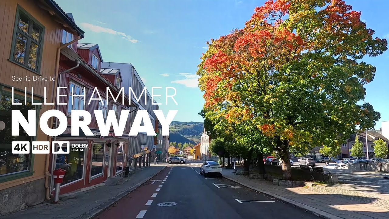 4K Scenic Drive - the Beauty of Central Norway's Forests Near Lillehammer - Autumn on the Way