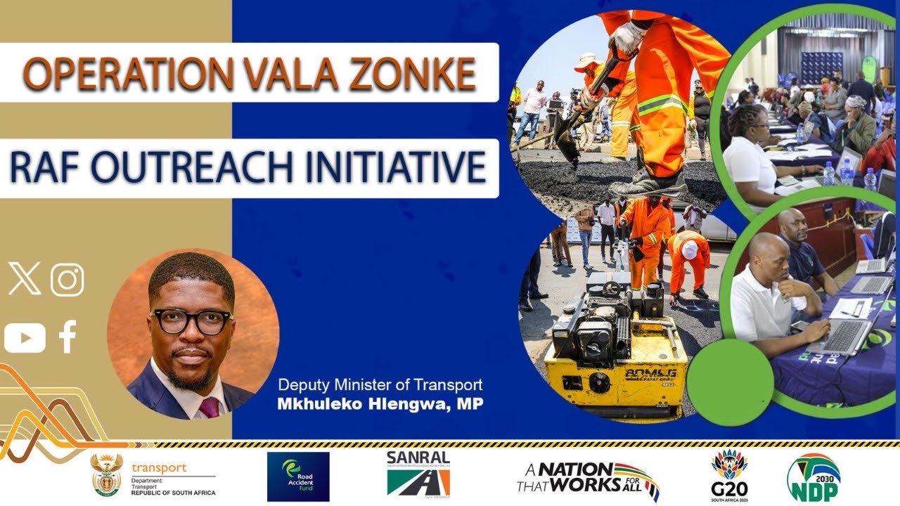 [HAPPENING NOW] DM, Hlengwa On A RAF & SANRAL's Community Outreach Programme