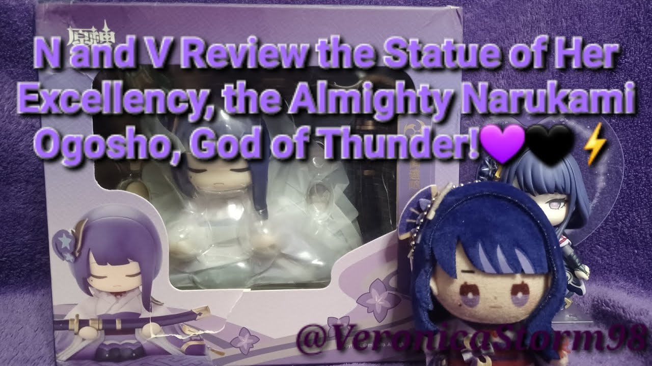 N and V Review the Statue of Her Excellency, the Almighty Narukami Ogosho, God of Thunder!💜🖤⚡️