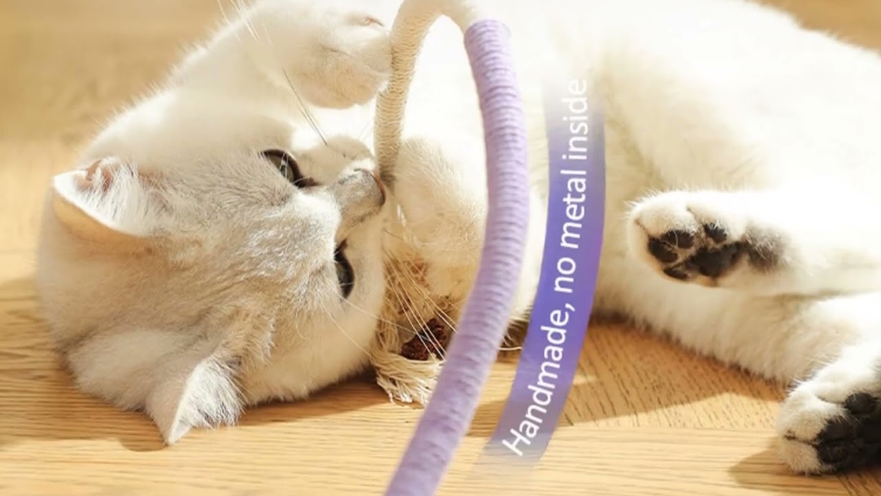 🧶 Refillable Catnip Chew Ropes – Keep Cats Playful & Engaged!