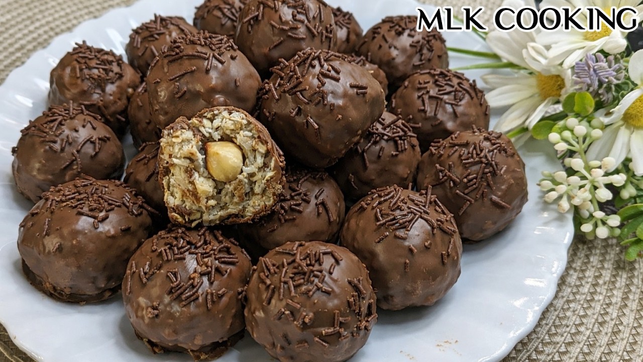Coconut Oat Balls (Chocolatey and Nutty!) | كرات الشوفان بجوز الهند (مذاق الشوكولاتة والمكسرات!)