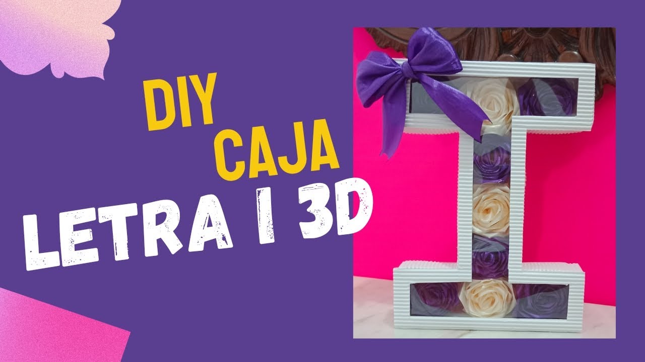 Letra i en caja 3d// como hacer letra 3d en caja // DIY letra i