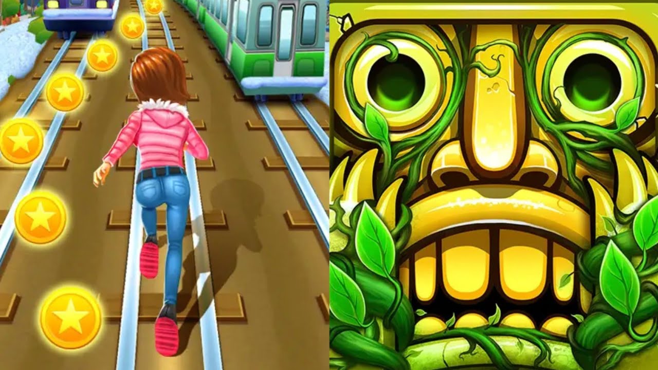 Subway Princess Runner VS  Temple Run 2 Gameplay IOS Android