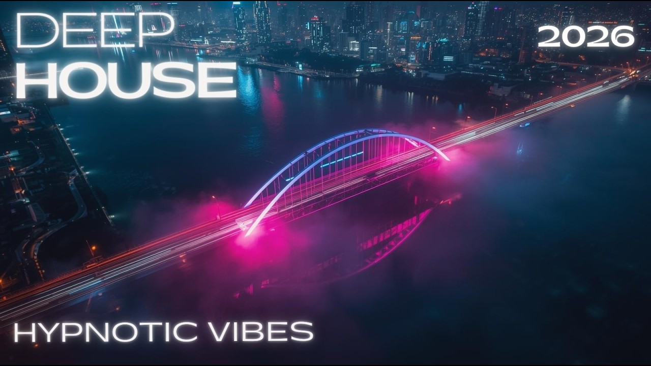 Deep House Hypnotic Mix 2026 | Neon City Night Drive(Drone Footage) |  MidAir