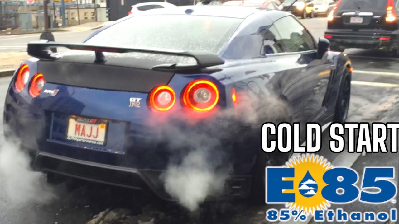 Nissan GTR Cold Start STRUGGLE on E85