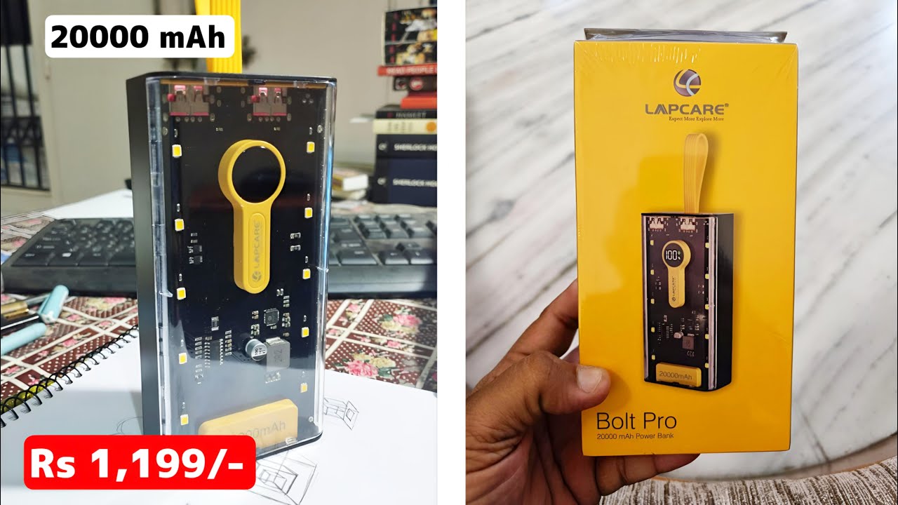 Lapcare Bolt Pro 20000 Mah Transparent Power Bank