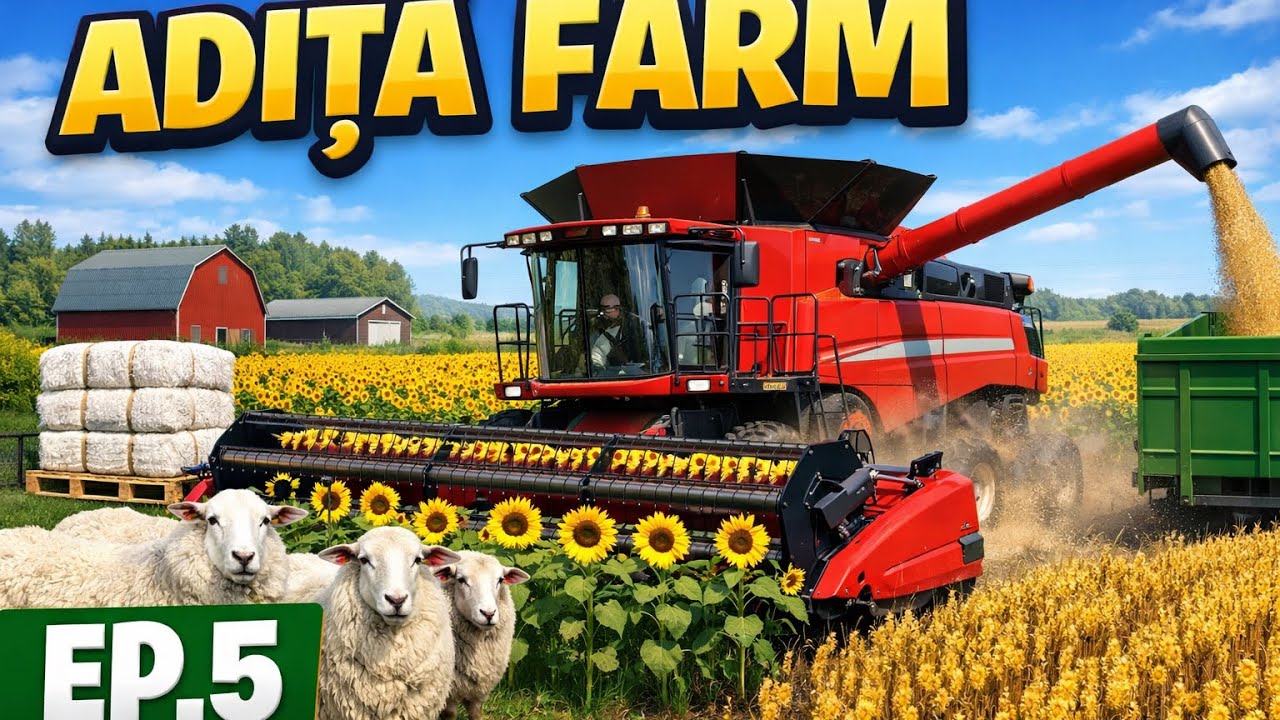 AM PLANTAT FLOAREA SOARELUI și AM LUAT LÂNA de la OI! 🌻🐑 | Adiță Farm EP.5 | FS23