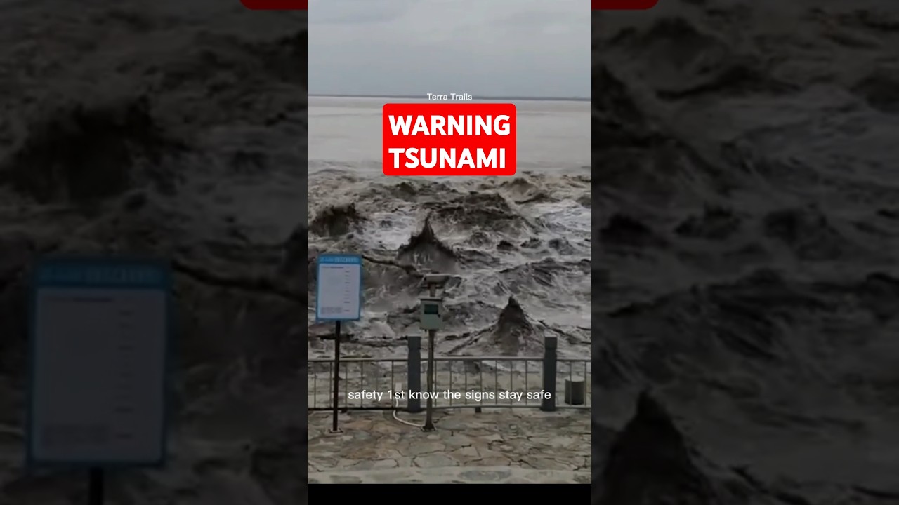 Danger Sign! If the Waves Do This, Run Immediately! 🌊🚨 #shorts #tsunami #trending