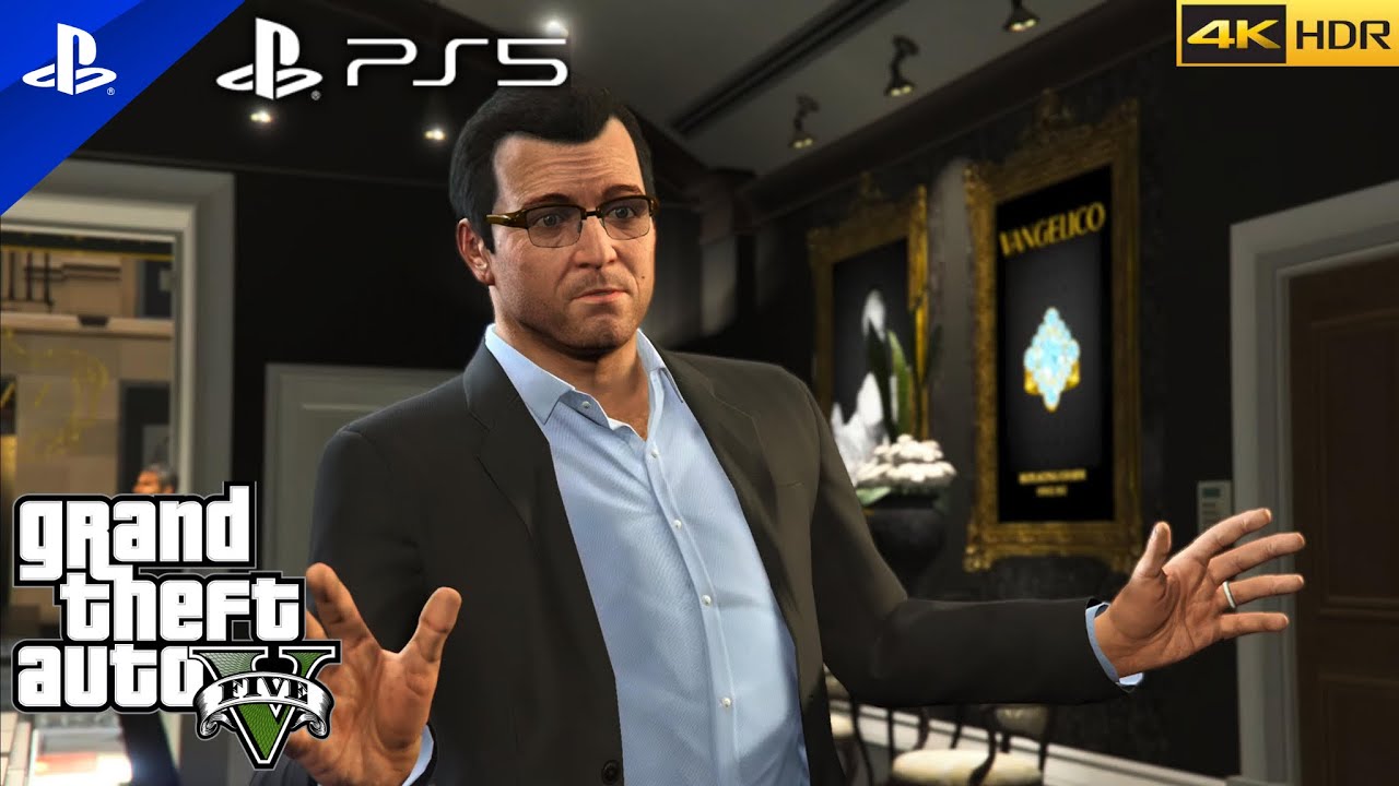 GTA 5 (PS5) Mission #11 - Casing The Jewel Store [100% Gold Medal Walkthrough] 4K HDR 60fps