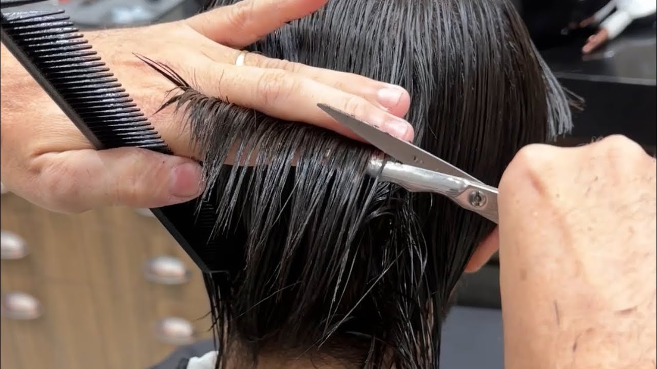 Como fazer corte mullet masculino todo na tesoura | | aprender de um jeito muito fácil