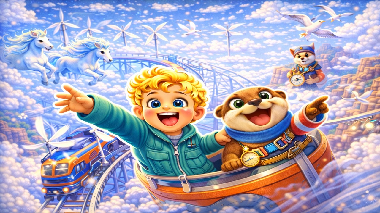 The Train That Runs on Wind – Telo & Milo’s Sky Rail Adventure 🚂🌬️🌤️