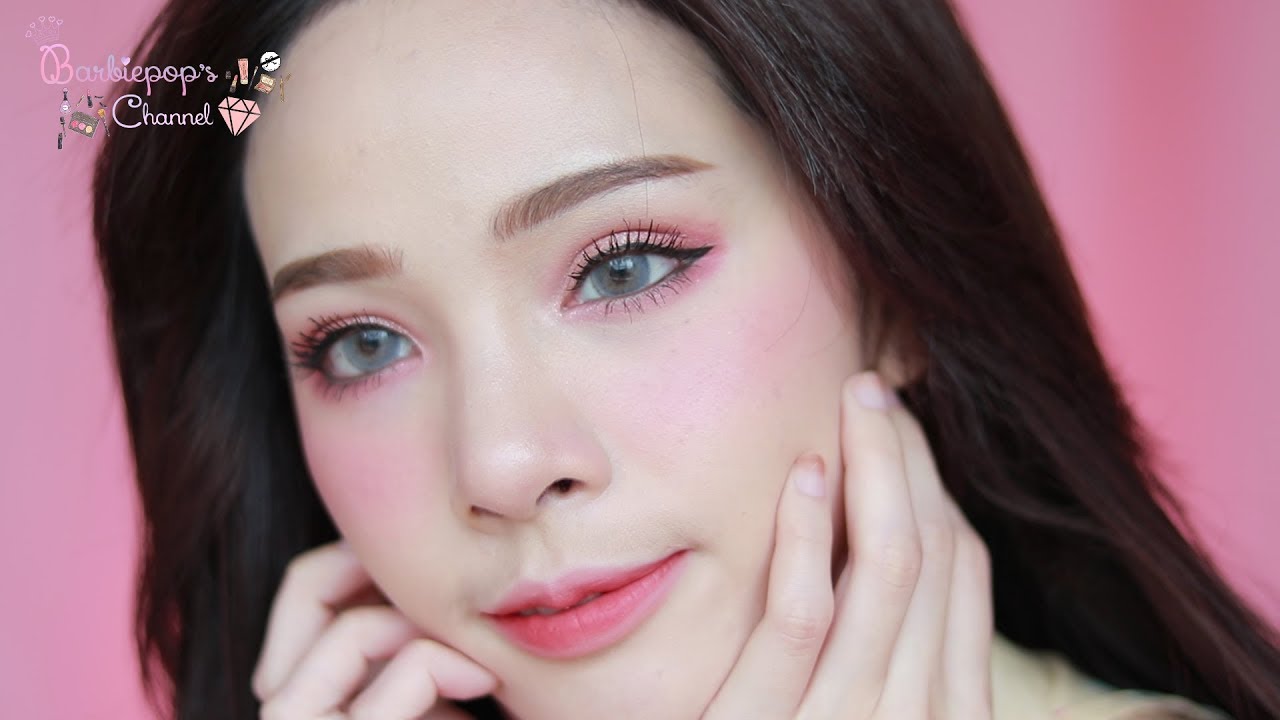 BARBIEPOP's : แต่งหน้าสไตล์เกาหลี โทน ชมพูแดงๆ🧡 ☀️