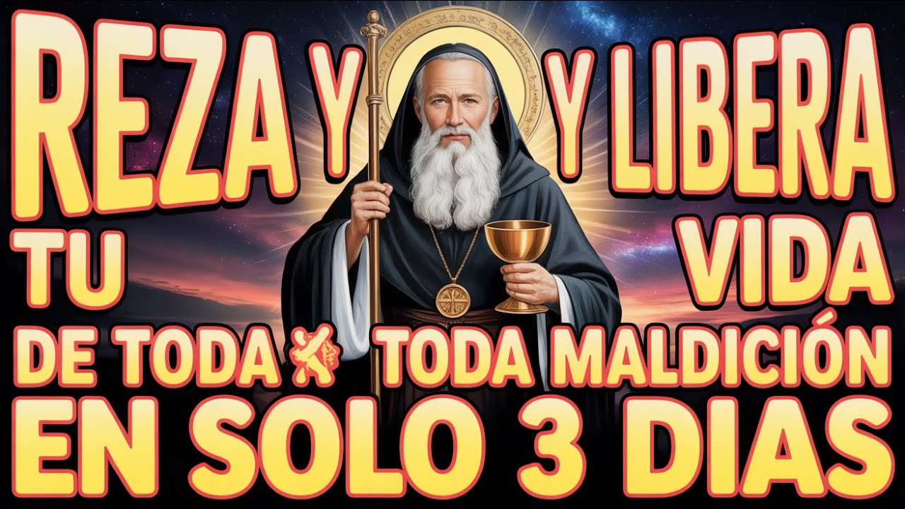 🛑REZA ESTA ORACIÓN TRANSFORMADORA A SANTO BENITO, ¡MALDICIONES SERÁN DESTERRADAS EN 3 DÍAS!✝️