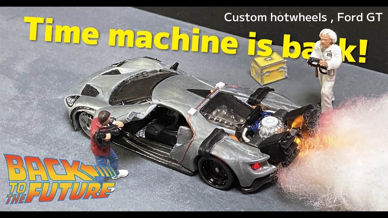 The Back to the Future time machine has been revived！ Custom hotwheels Ford GT