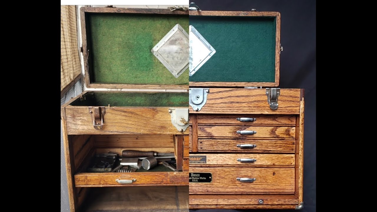 Machinists wood tool box restoration