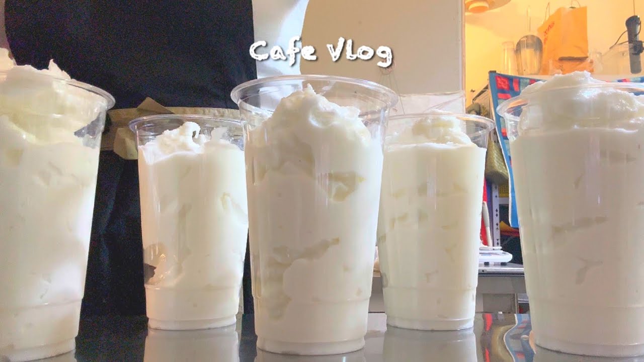 cafe vlog•🥥스무디 6잔은 오랜만이라…