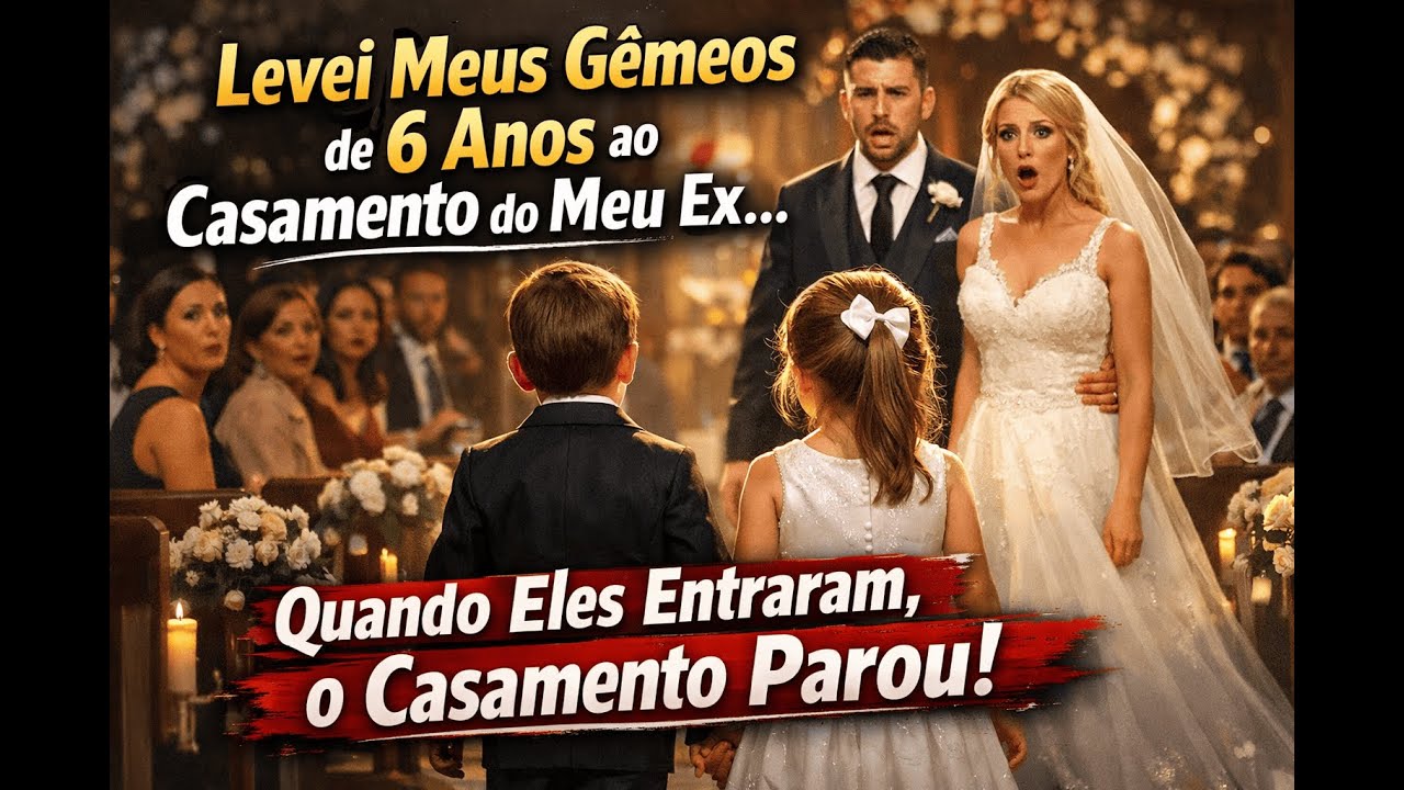 Levei Meus Gêmeos de 6 Anos ao Casamento do Meu Ex… Quando Eles Entraram, o Casamento Parou!