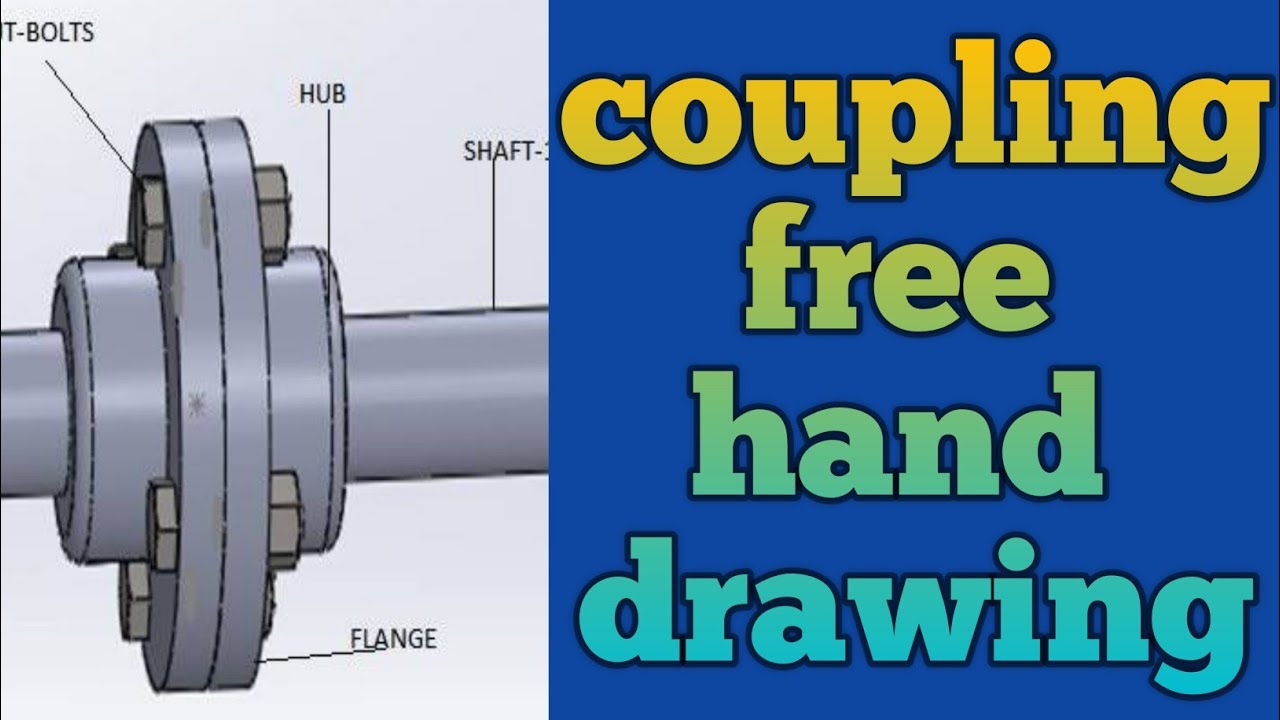Couplings free hand drawing | Flange coupling | Muff coupling |