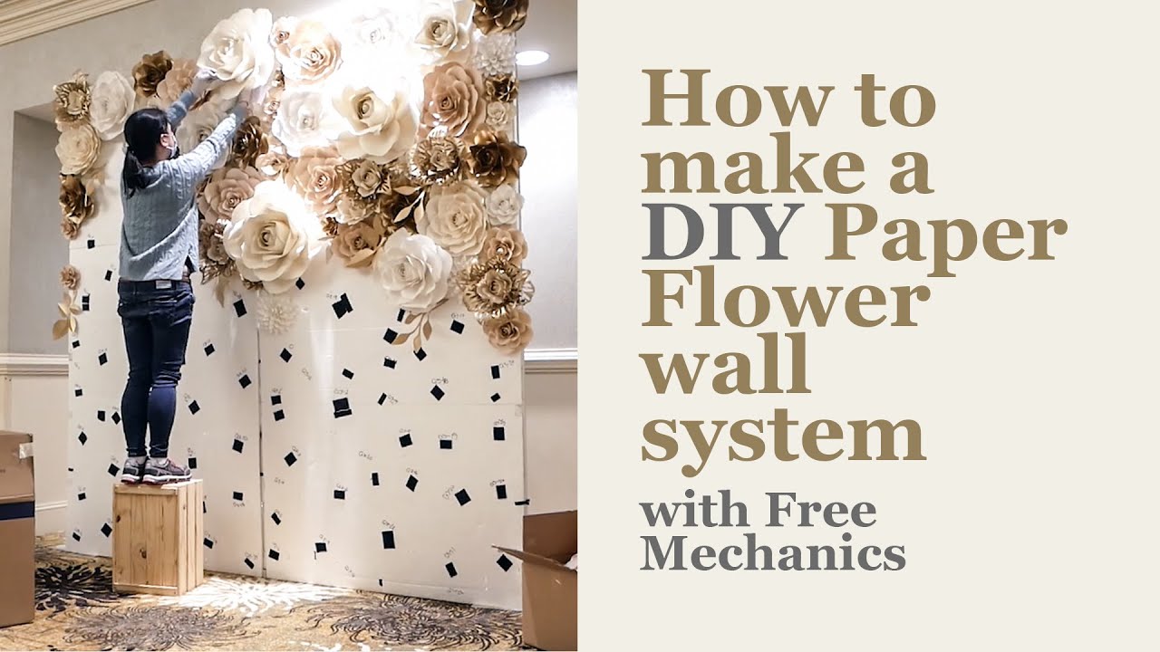 How to Make a Paper Flower Wall Backdrop | Easy DIY Floral Wall System Tutorial