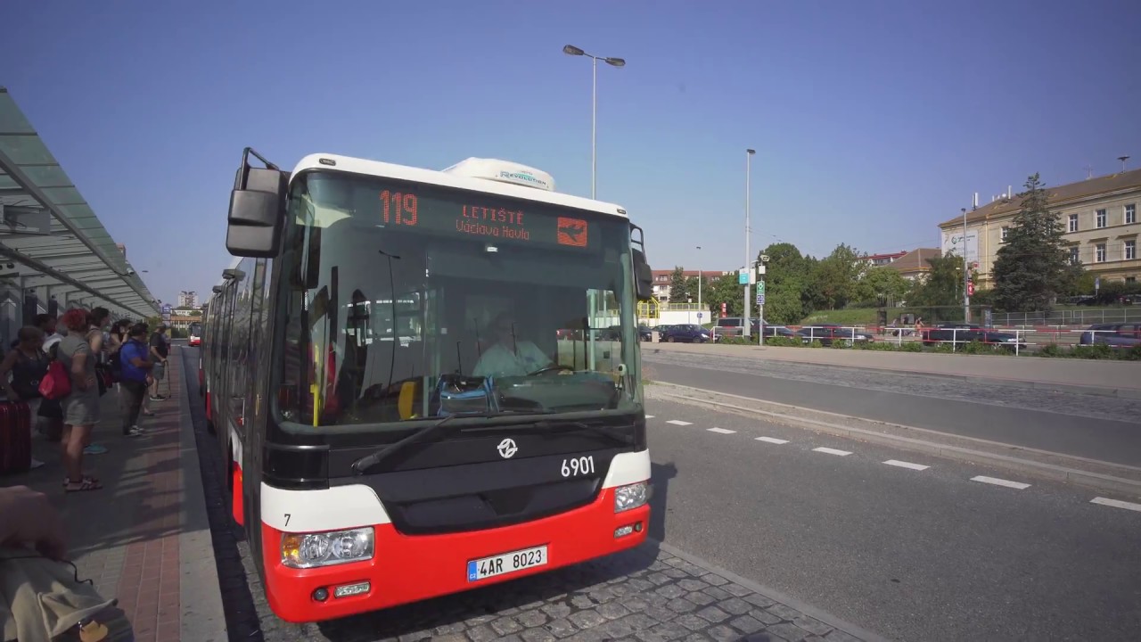 Czech Republic, Prague, ride with bus 119 from Nádraží Veleslavín to Václav Havel Airport