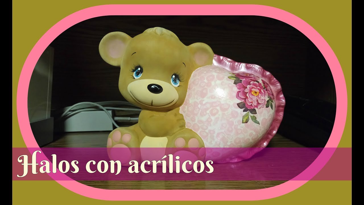 Pinta cerámica: Osito con efecto de terciopelo | Halos con pintura acrílica