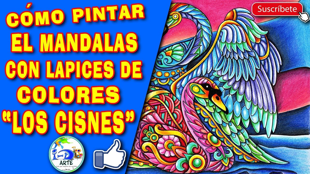 CÓMO PINTAR MANDALAS CON LAPICES DE COLORES 
