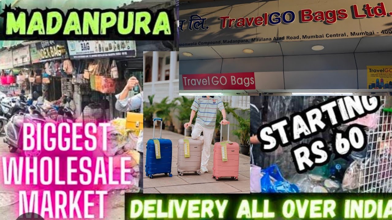 Asia ka sabse bda bag market, Trolley Bag wholesale market, Madanpura Mumbai Travel Go Bags 