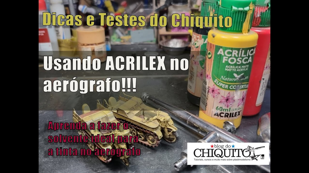 Usando Acrilex no aerografo!! Aprenda a fazer o solvente mágico!