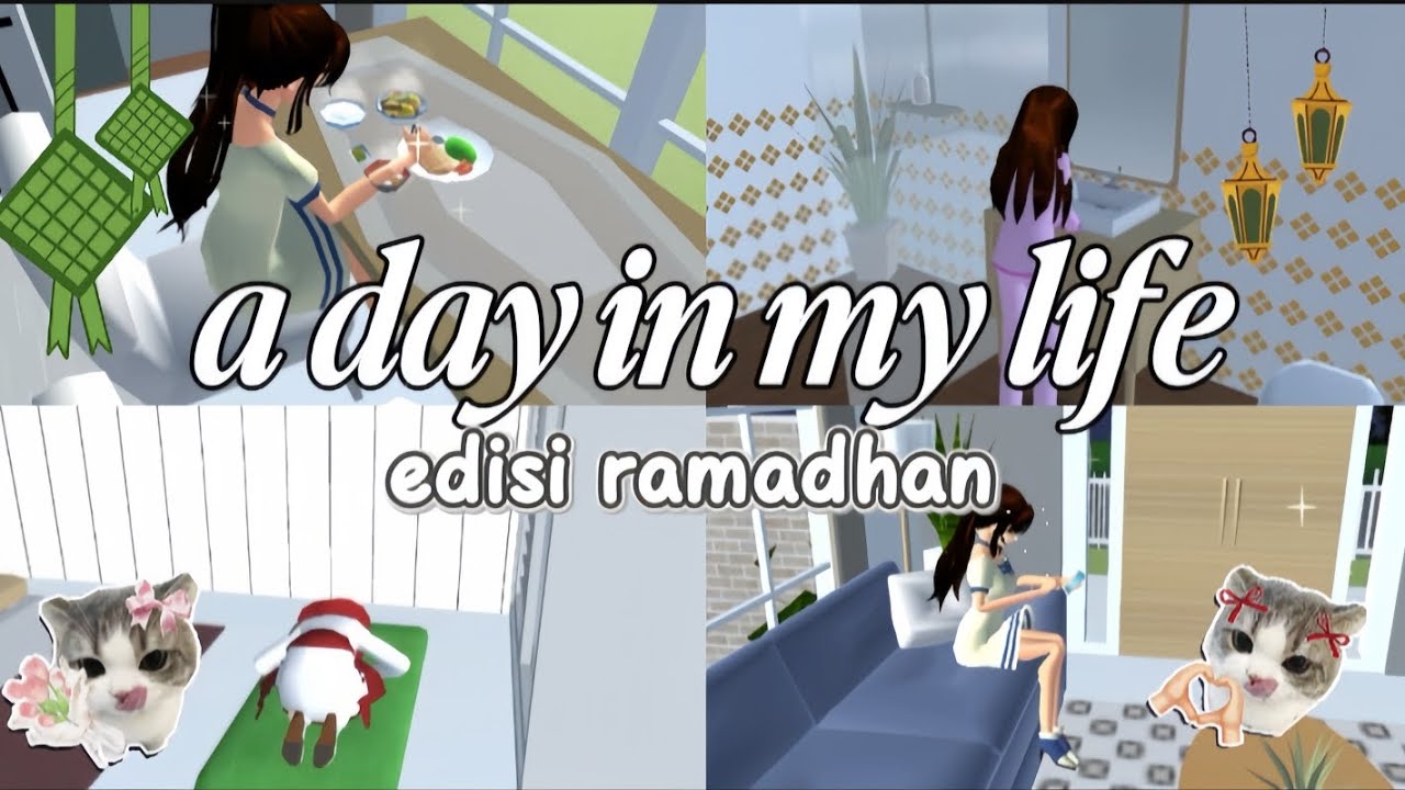 A DAY IN MY LIFE EDISI RAMADHAN 🍽️😋 || SAKURA SCHOOL SIMULATOR 