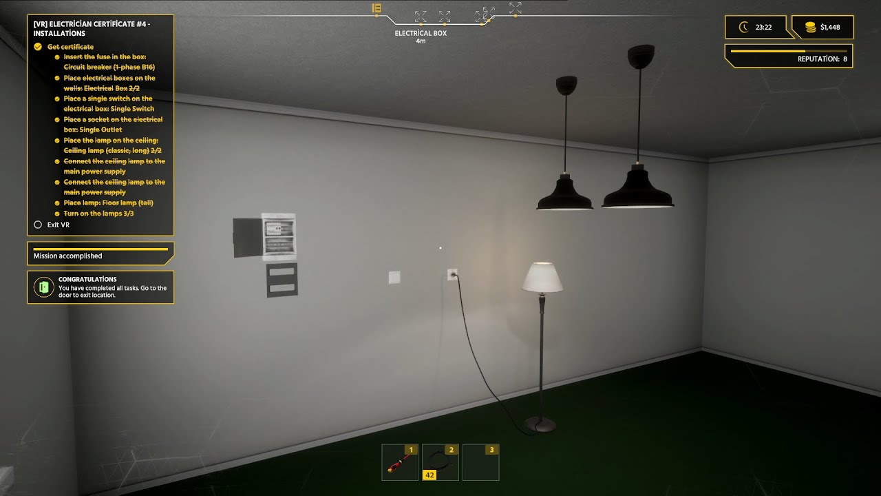 Electrician Simulator - [VR] Electrician Certificate #4 - Installations