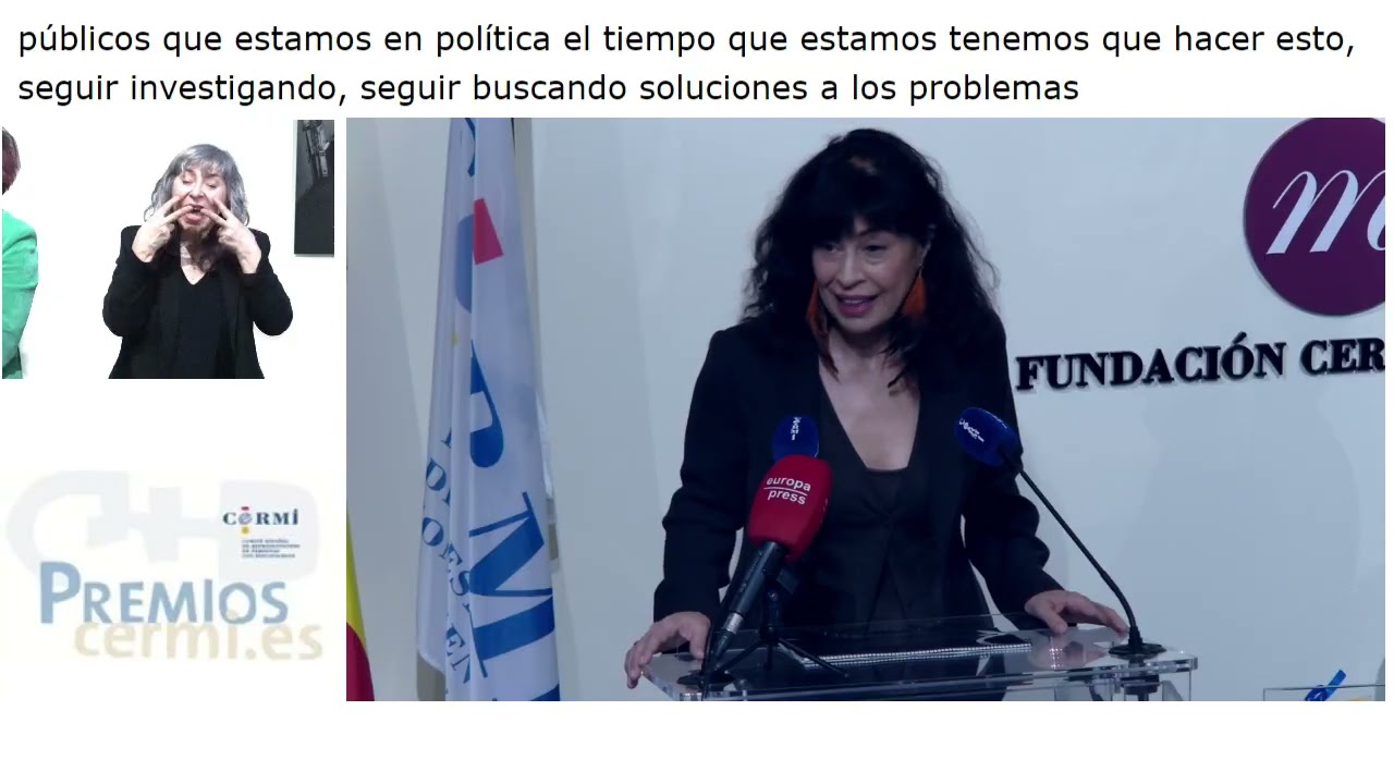 Acto de entrega del premio cermi.es 2025 en la categoría de Investigación Social y Científica