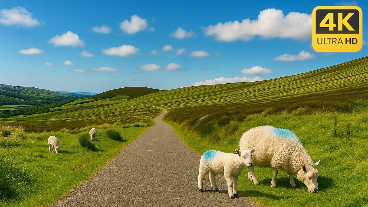 4K Scenic Countryside Drive in Ireland – Peaceful and Relaxing 60FPS Ride