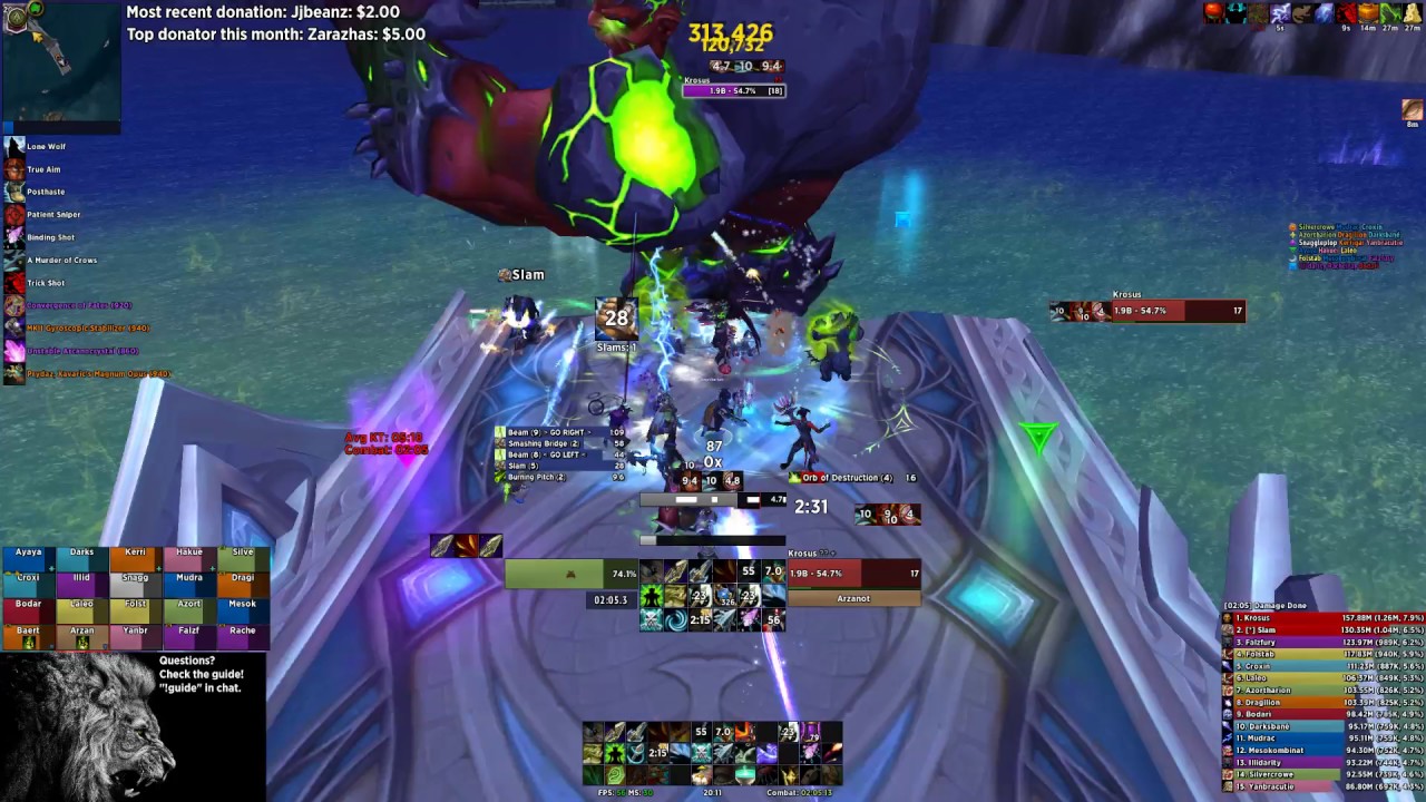 Rank 1 - Mythic Krosus - 864k DPS