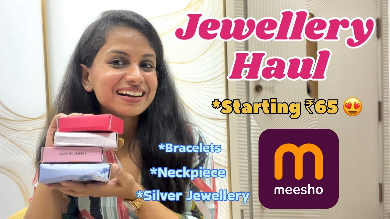 Latest *Meesho Jewellery Haul* Under ₹170 🤩 ✨| Neckpiece, Earrings, Silver Jewellery🥰| Sakshi Jindal
