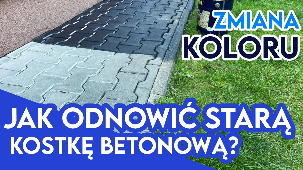 Jak odnowić kostkę betonową - zmiana koloru (malowanie 20 letniej kostki)