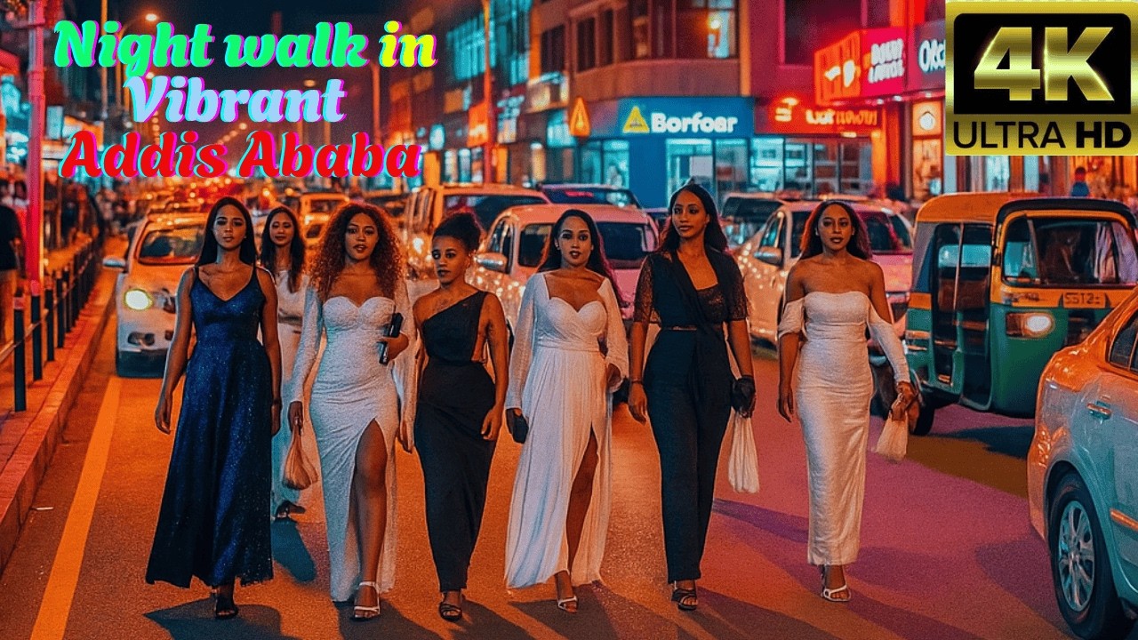 Addis Ababa Night Walk: Fiyel Bet in 4K [2025]
