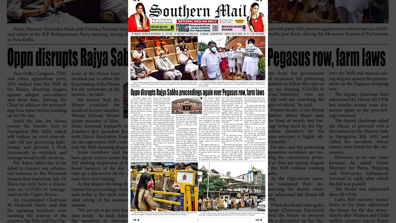 SOUTHERN MAIL DAILY NEWS | 28.07.2021 | NEWS UPDATE | PDF