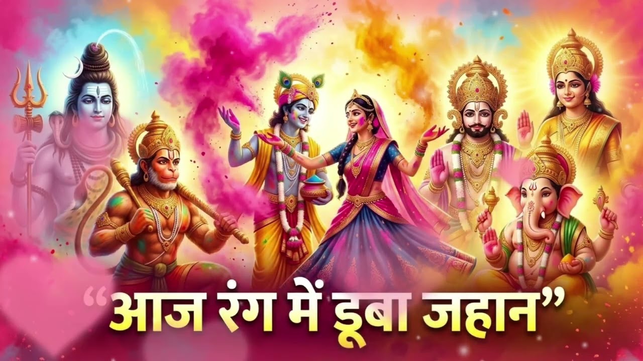 आज रंग में डूबा जहान 🌈 | All Gods Holi Bhajan 2026 | Divya Echo Music